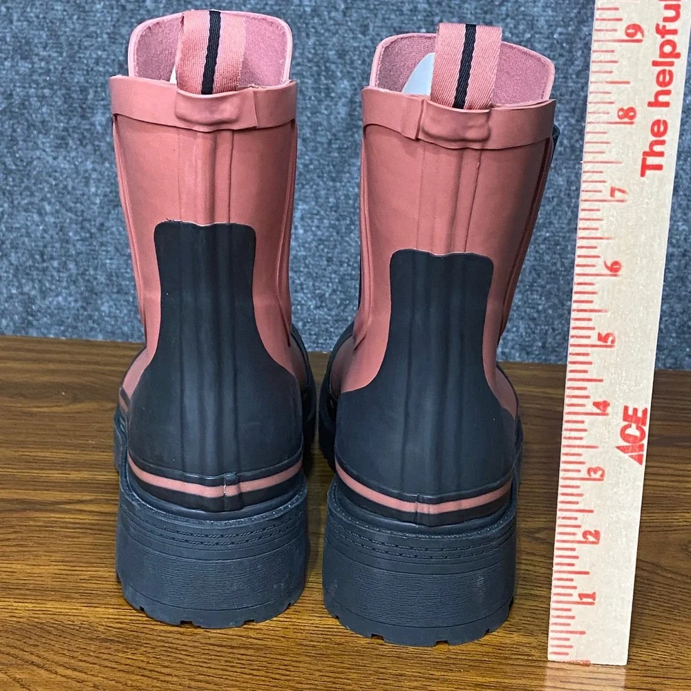 Boden Women's Pink‎ Wellie Boots Chelsea Ankle Platform Lug Sole UK 4/US 6 NWOT